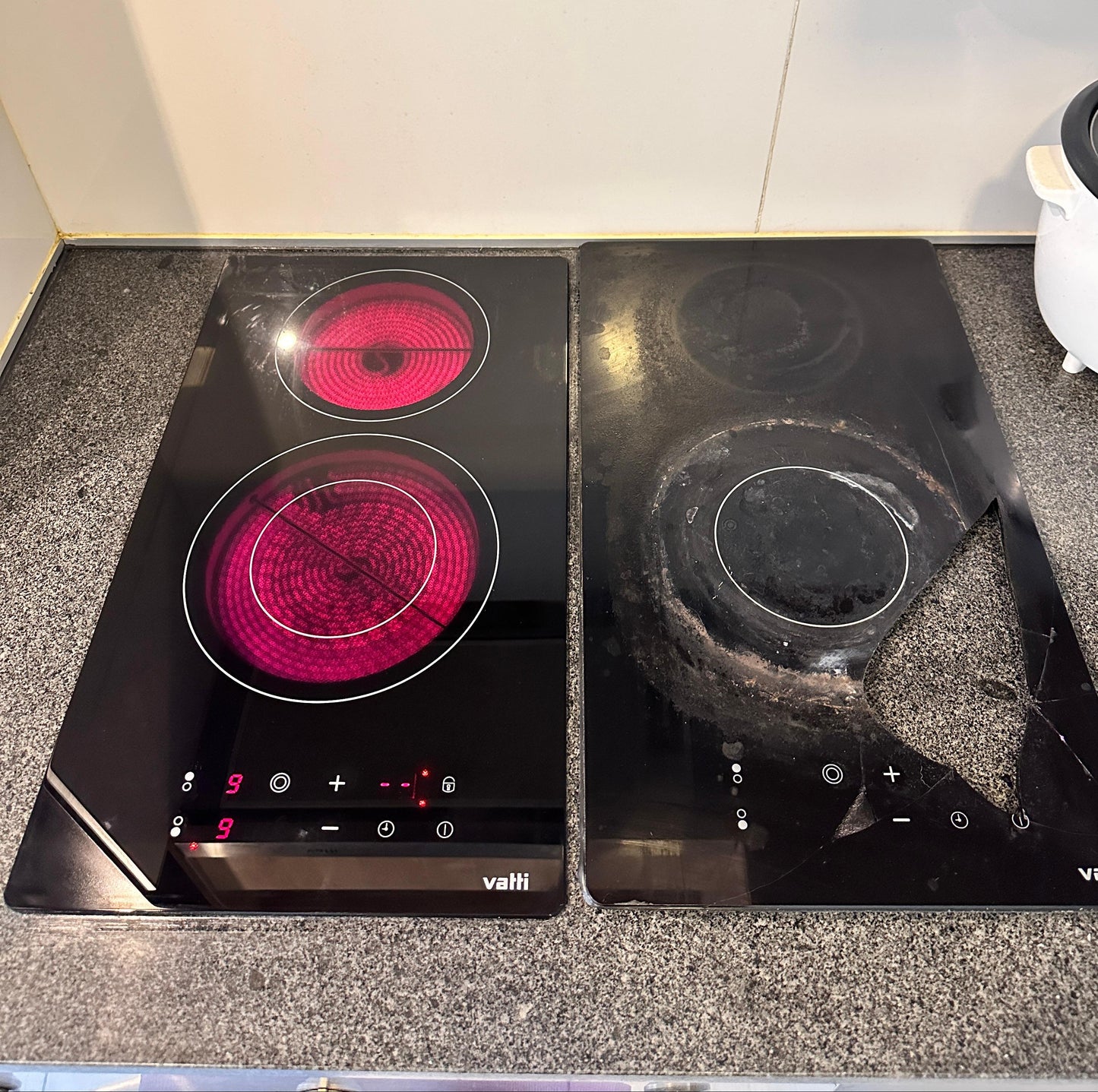 Cambio de Vidrio Vitrocerámico VATTI 2 Platos – Instalación Incluida